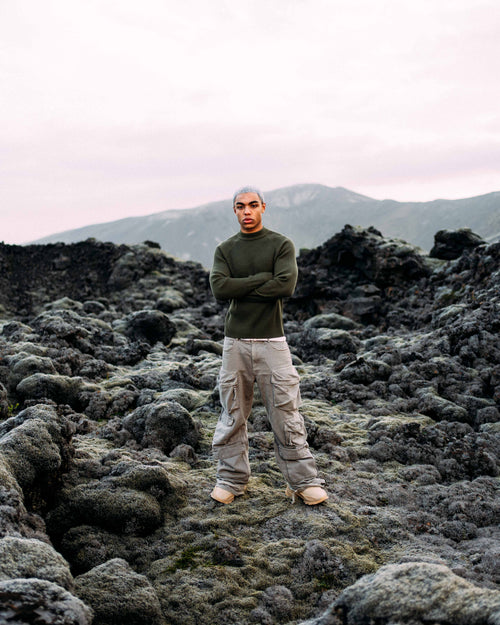 Moss ribbed knit