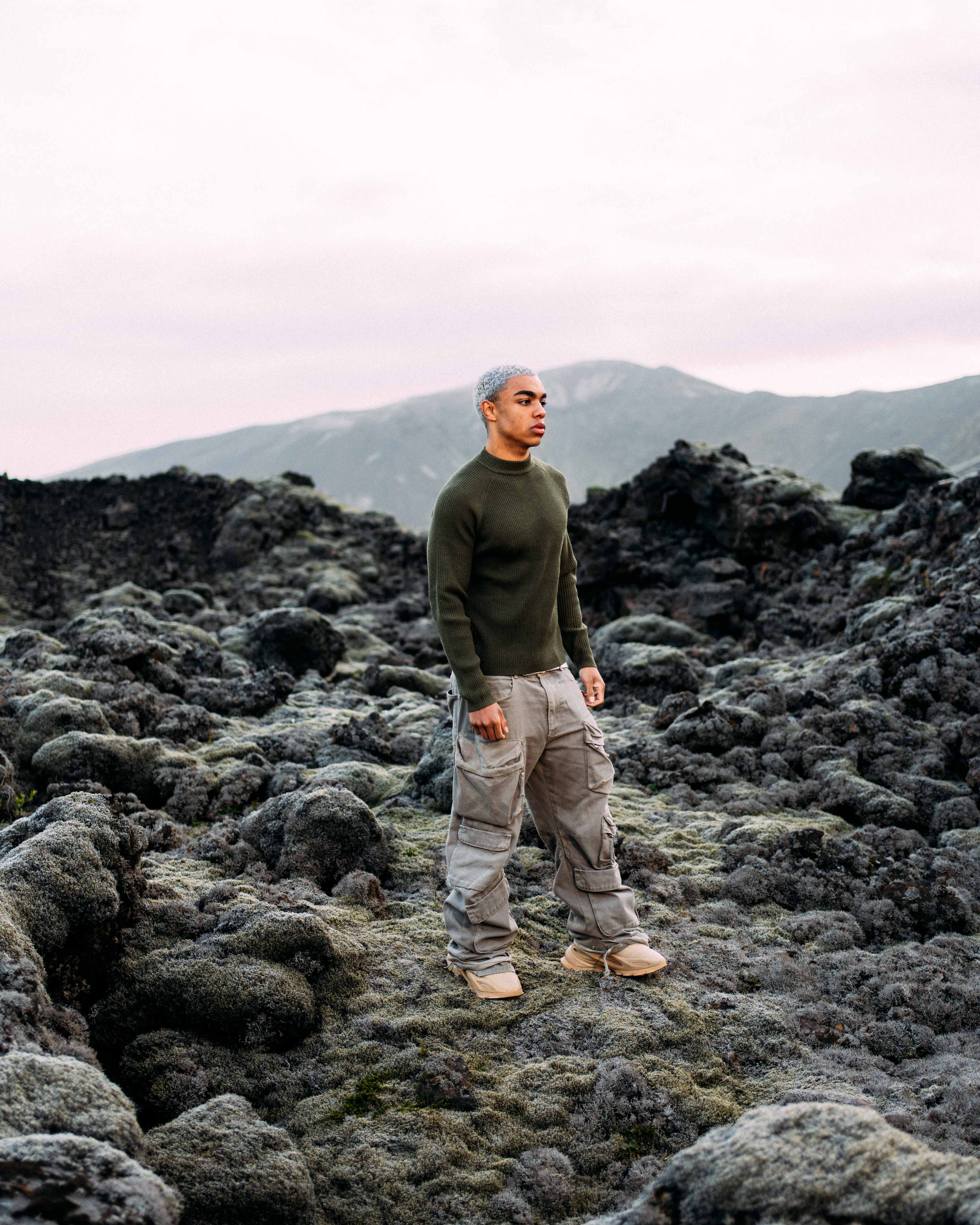 Woodland ribbed knit