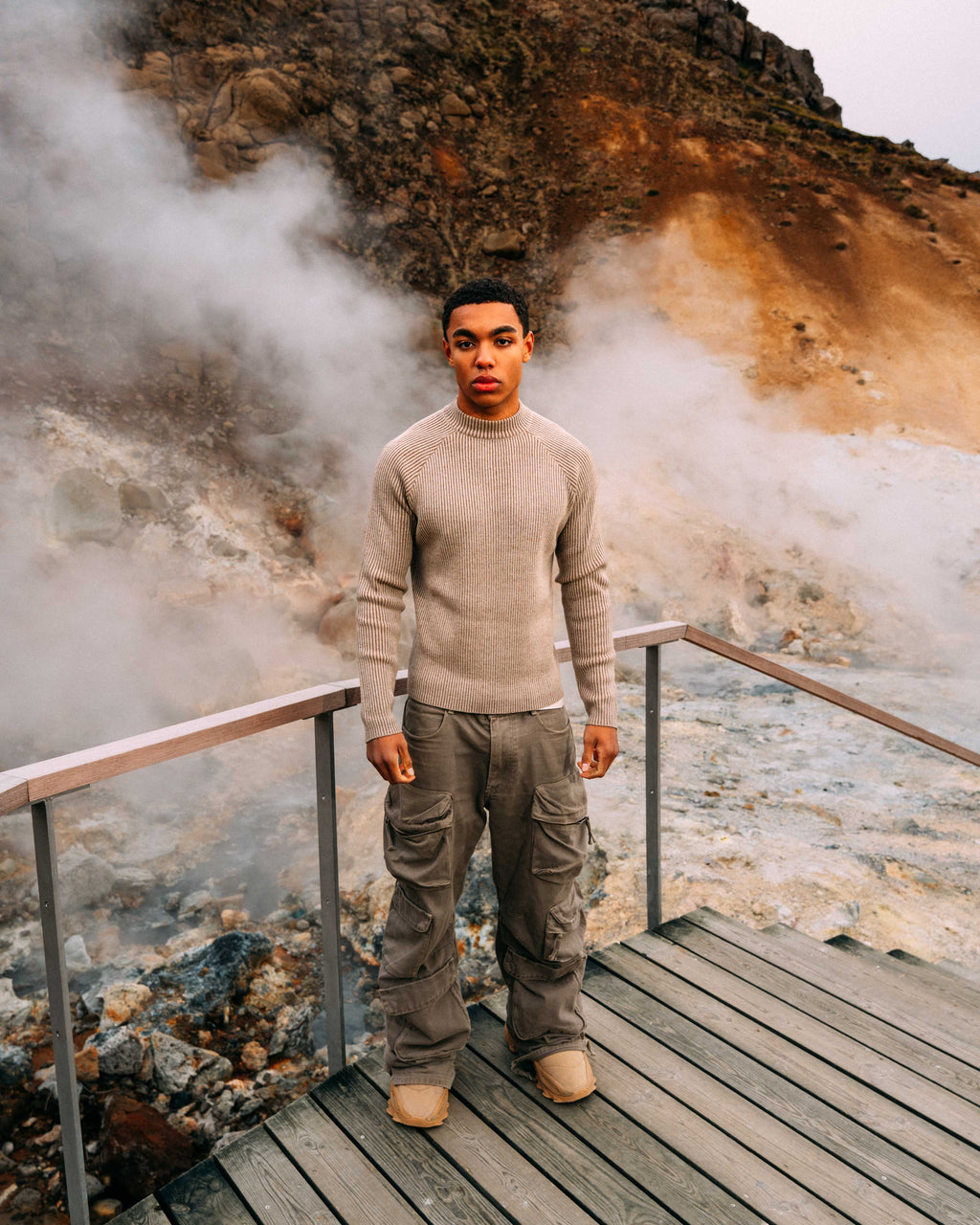 Dune ribbed knit